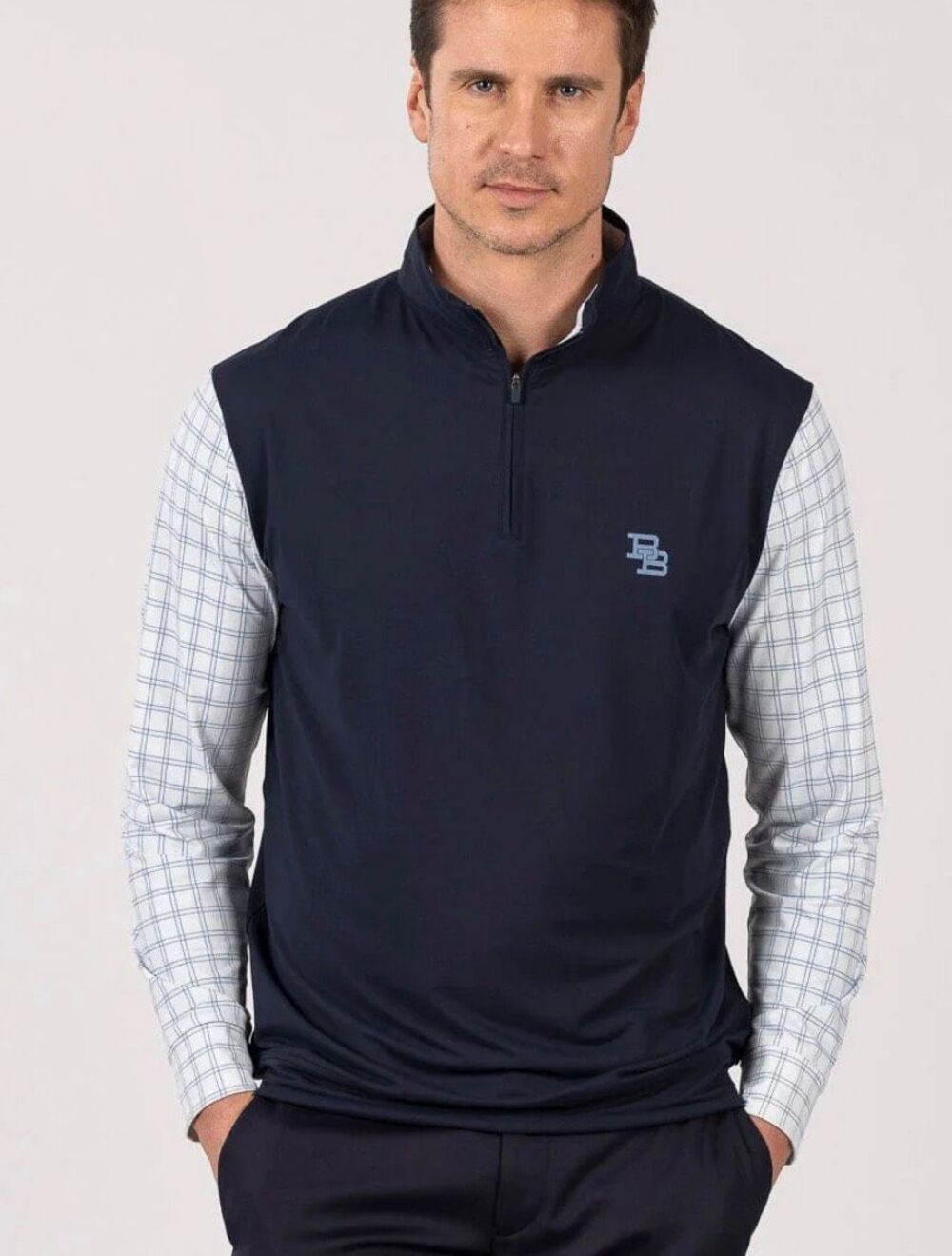 BREAKFAST BALLS “FINANCE BRO BLUE” Quarter Zip Men’s Size Medium